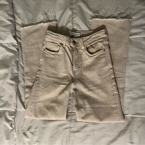 Zara Beige Straight leg Jean